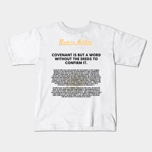 The need for action to fulfill the covenant according to Hobbes Kids T-Shirt